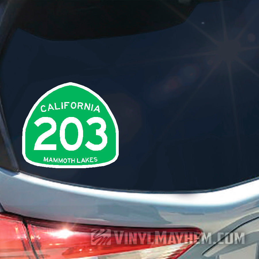 California Route 203 Mammoth Lakes state highway sticker