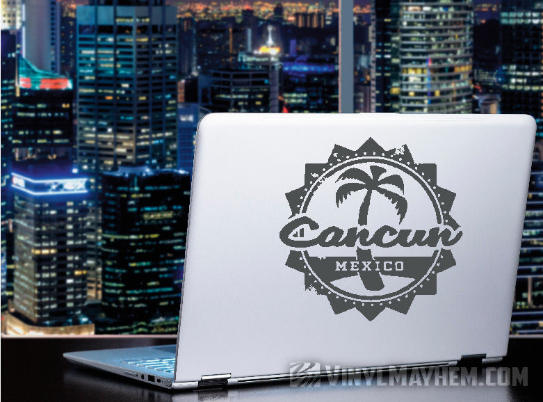 buy Cancun Mexico palm tree vinyl stickers online