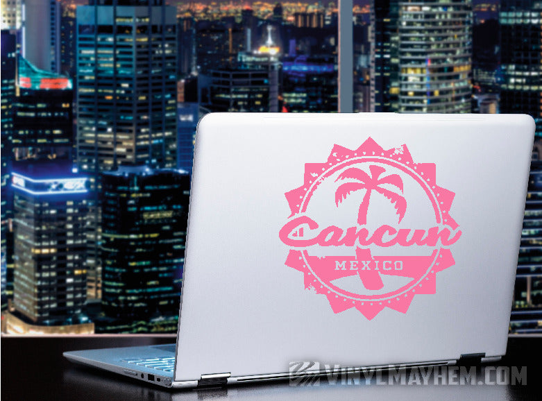 Cancun Mexico palm tree vinyl stickers