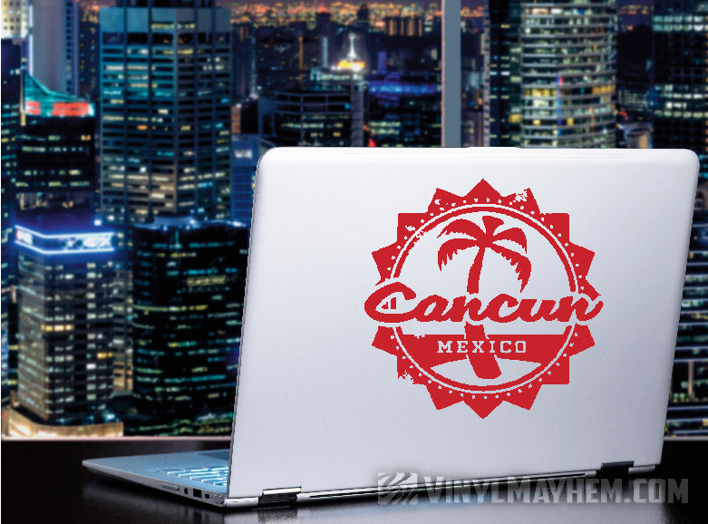 Cancun Mexico palm tree vinyl stickers