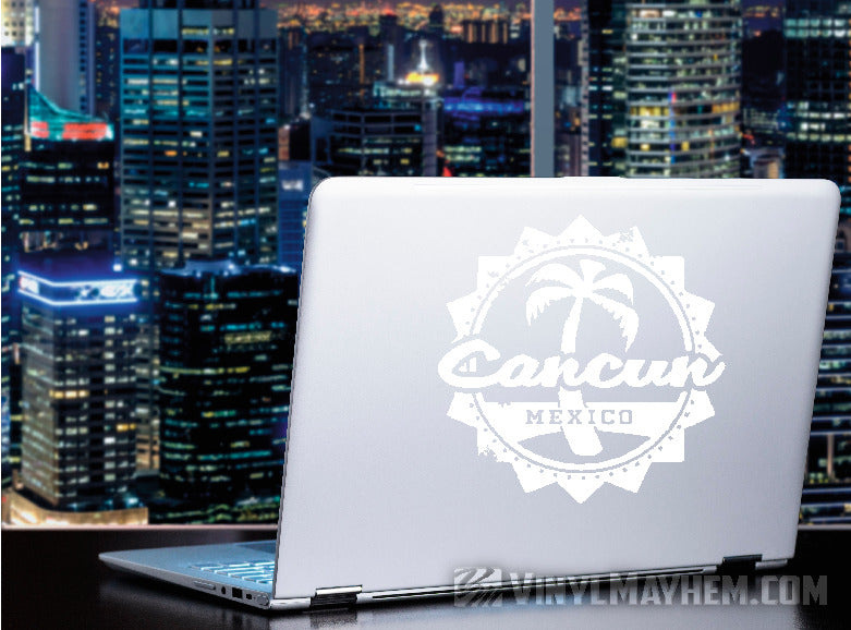 Cancun Mexico palm tree vinyl stickers