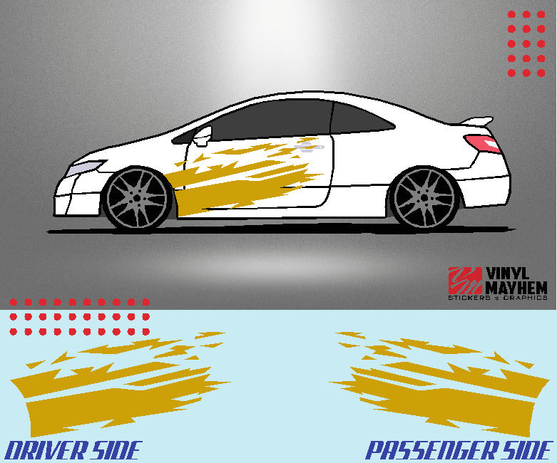 Celica style vinyl graphic kit