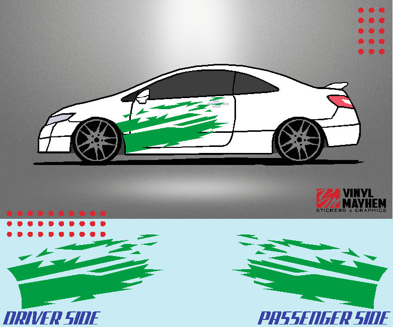 Celica style vinyl graphic kit