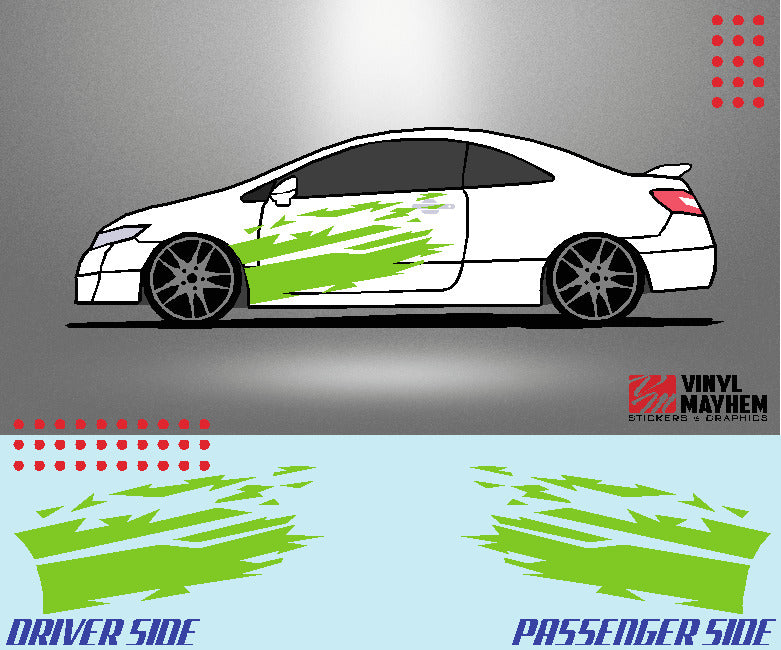 Celica style vinyl graphic kit