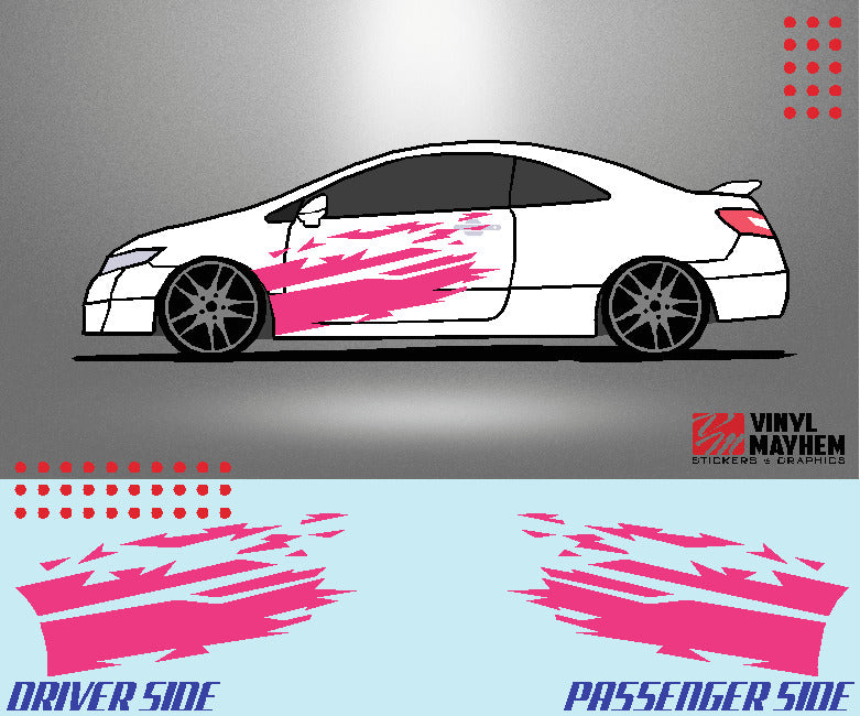 Celica style vinyl graphic kit