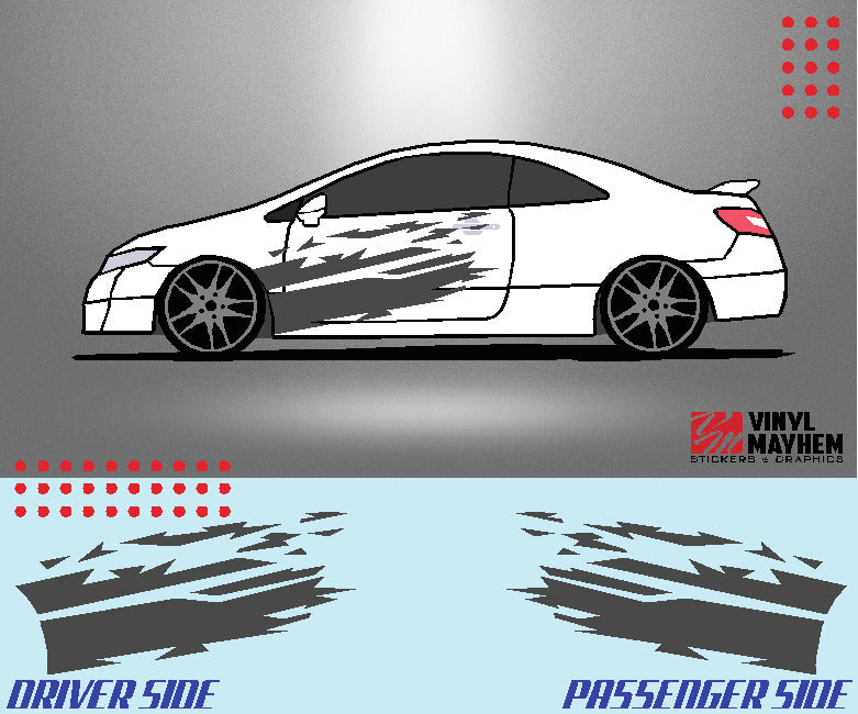Celica style vinyl graphic kit