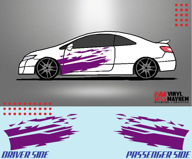 Celica style vinyl graphic kit