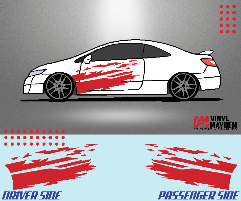 Celica style vinyl graphic kit