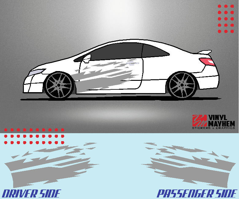 Celica style vinyl graphic kit