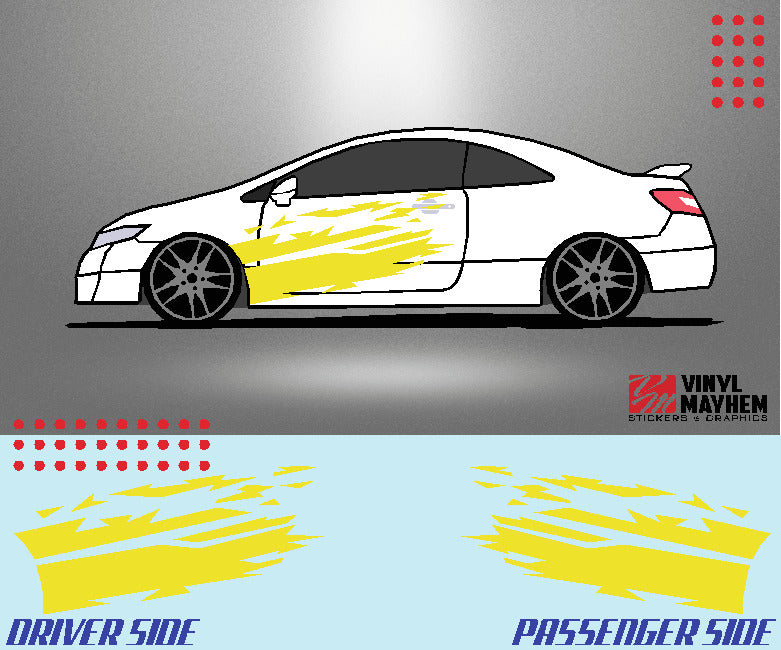 Celica style vinyl graphic kit