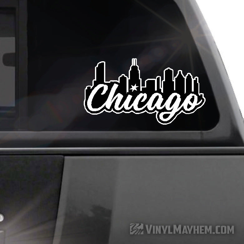 Chicago city skyline sticker