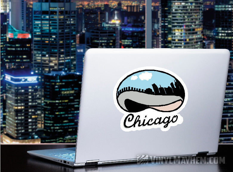 Chicago The Bean Cloud Gate city reflection sticker