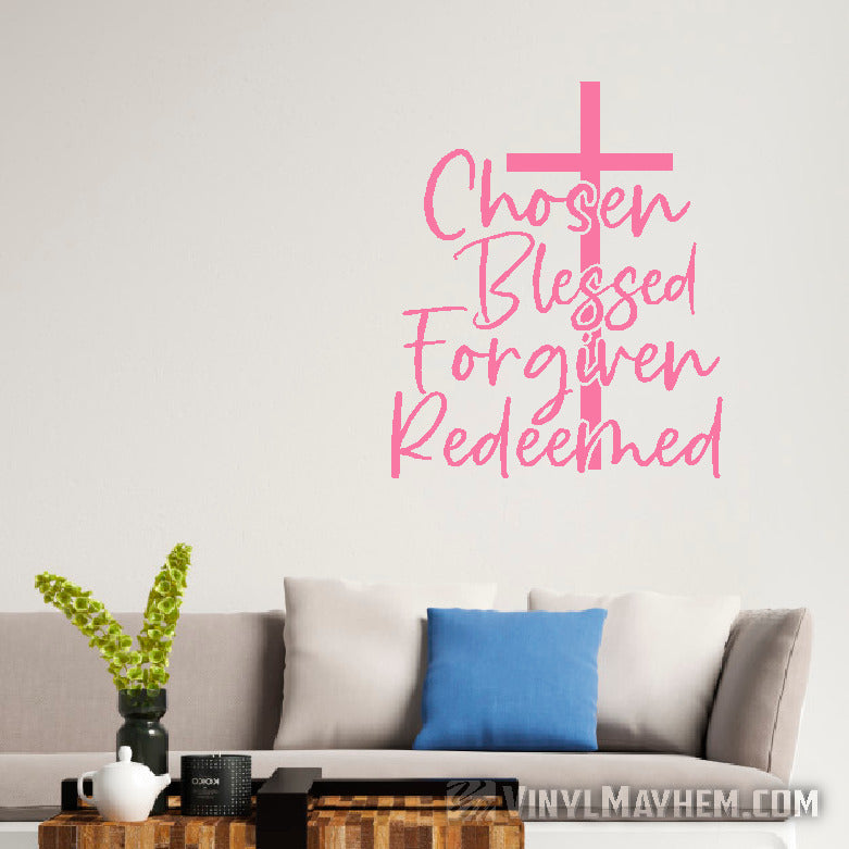 buy Chosen Blessed Forgiven Redeemed Christian Easter vinyl sticker