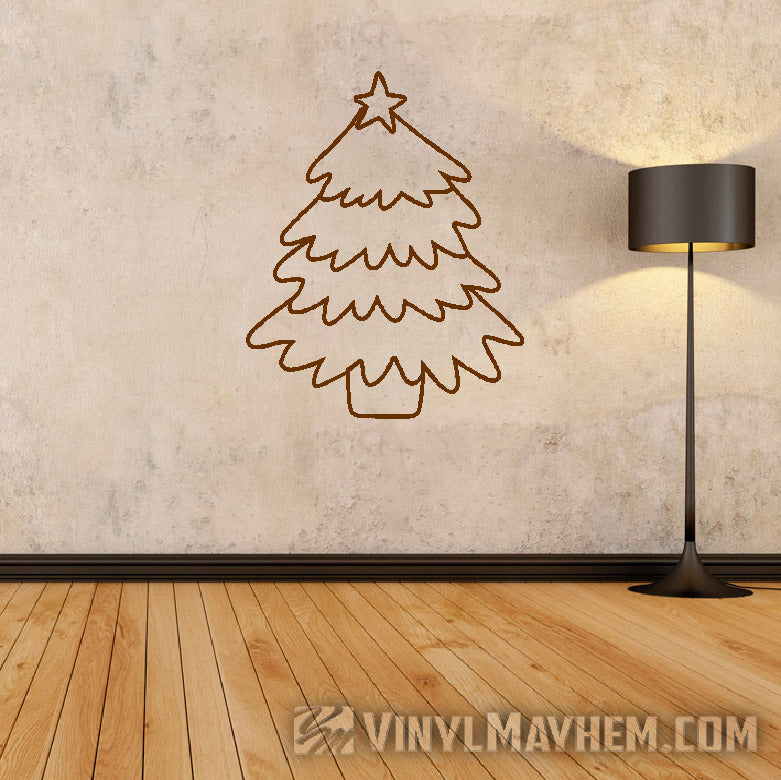 Christmas Tree wire-frame vinyl stickera online