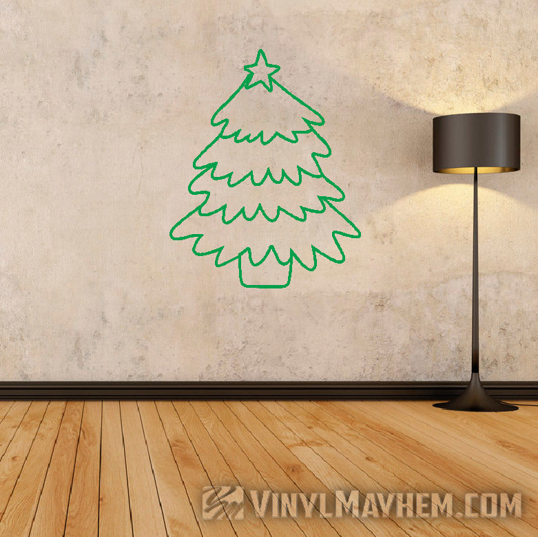 Christmas Tree wire-frame vinyl sticker