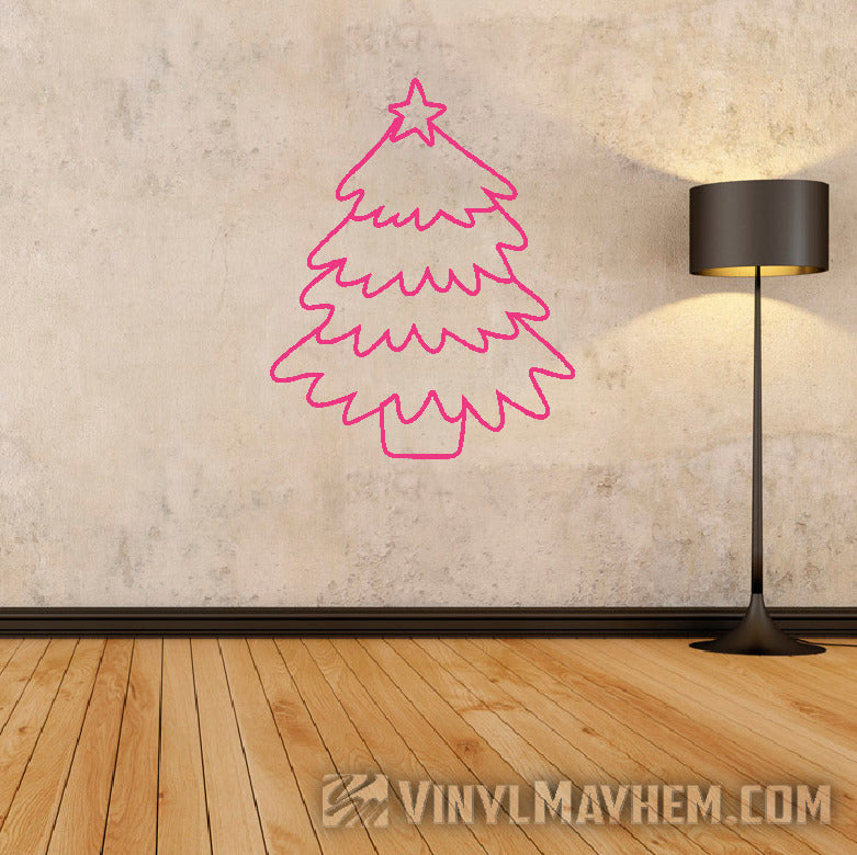 Christmas Tree wire-frame vinyl stickers online