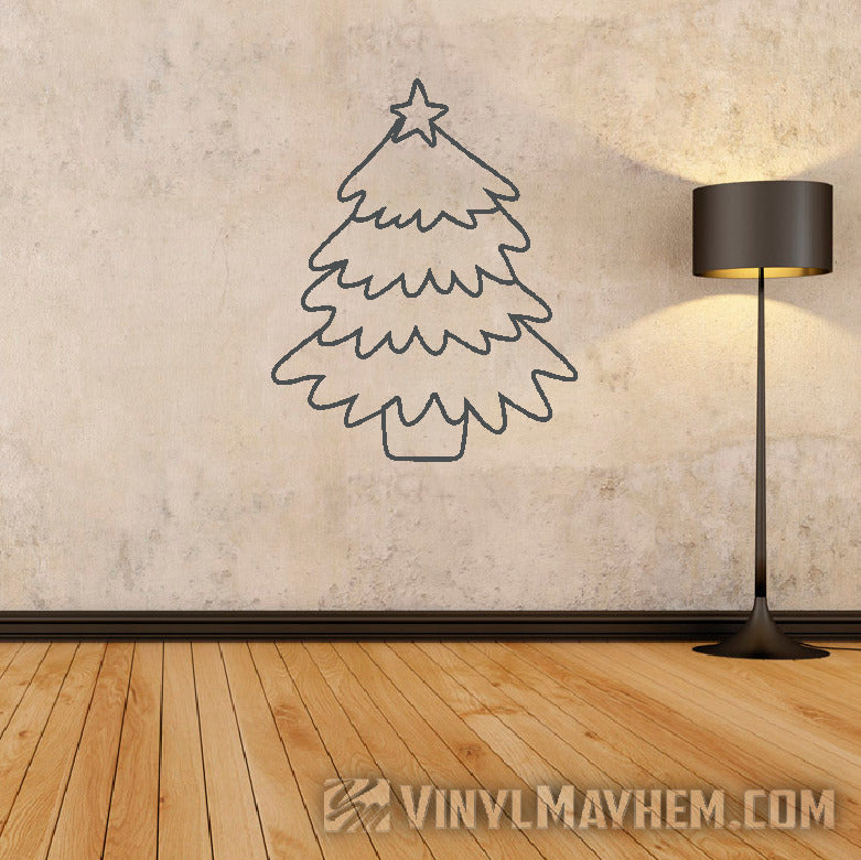 buy Christmas Tree wire-frame vinyl sticker