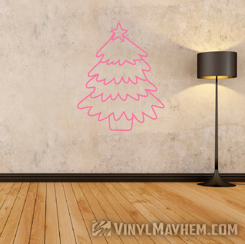 shop Christmas Tree wire-frame vinyl sticker