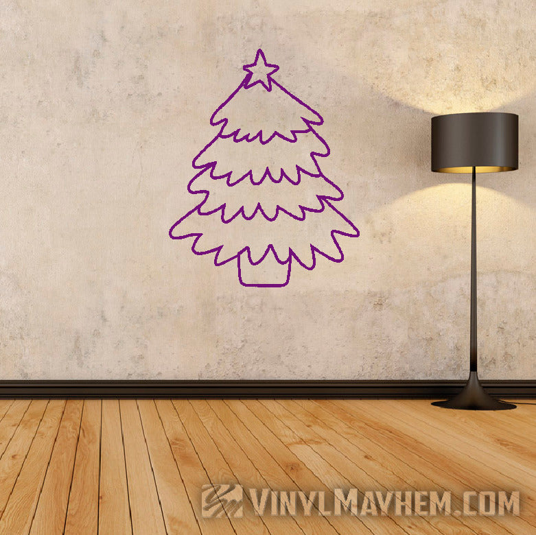 online Christmas Tree wire-frame vinyl sticker