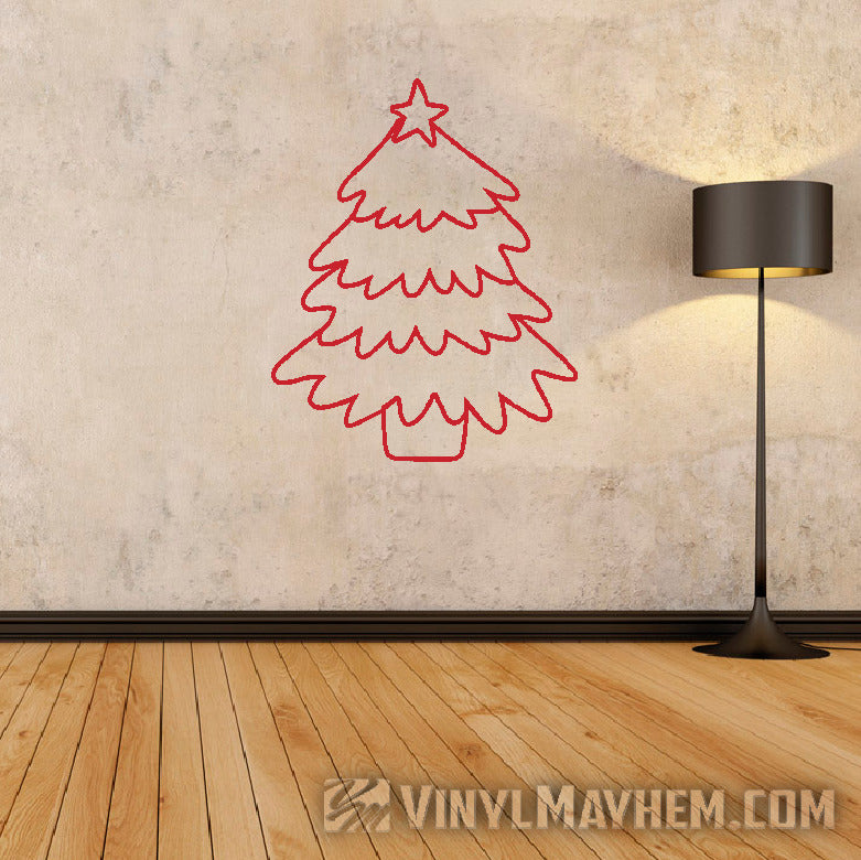 online Christmas Tree wire-frame vinyl sticker