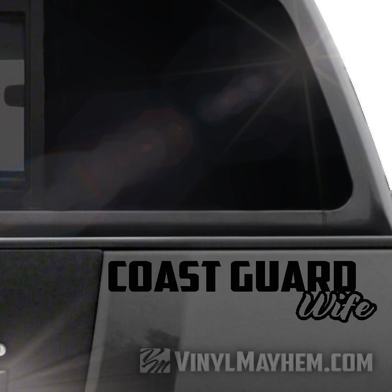 Coast Guard Wife vinyl stickers