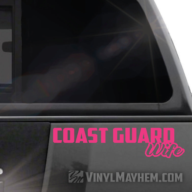 Coast Guard Wife vinyl stickers