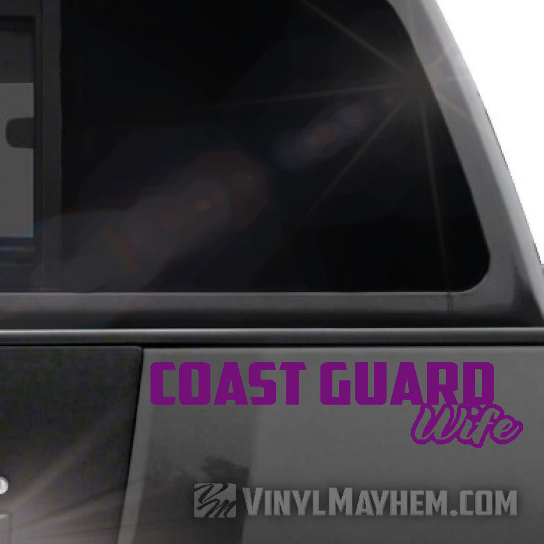 Coast Guard Wife vinyl sticker in US