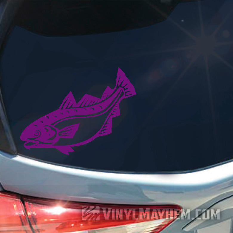 Cod fish vinyl stickers in Hesperia