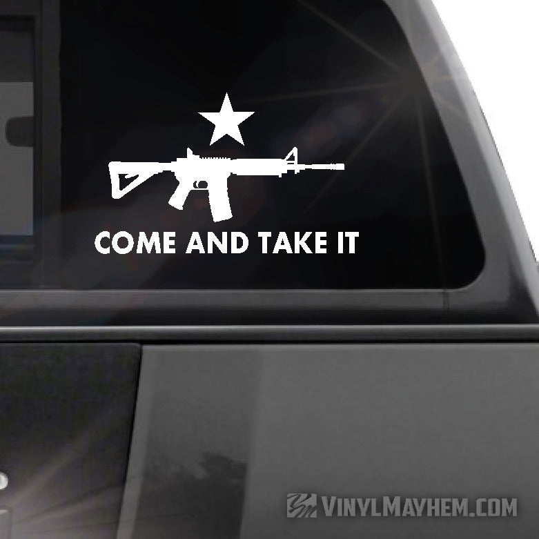 Come and Take it AR15 vinyl stickers 