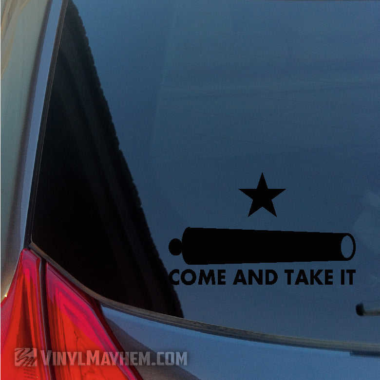 Come And Take It Cannon vinyl stickers