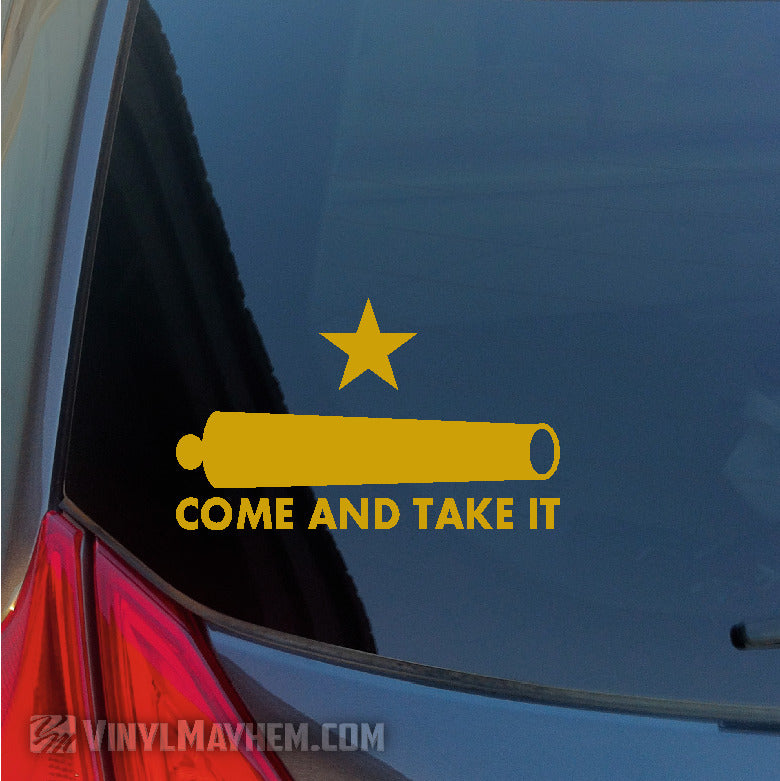 Come And Take It Cannon vinyl stickers online in CA