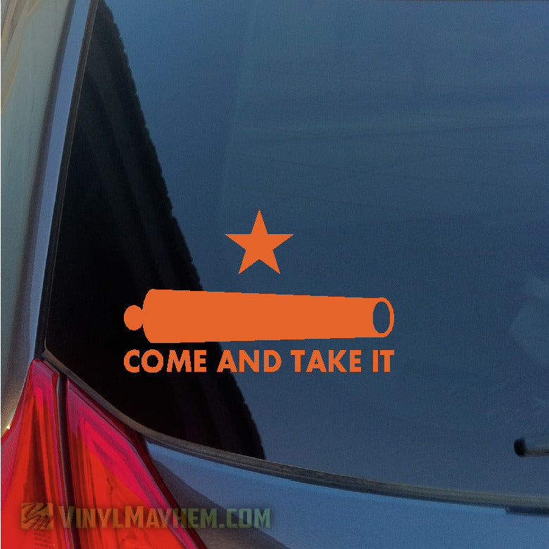 Come And Take It Cannon vinyl sticker
