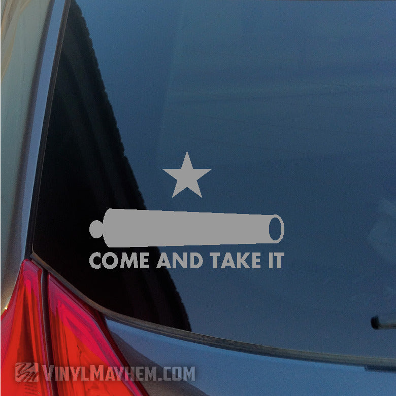 Come And Take It Cannon vinyl stickers
