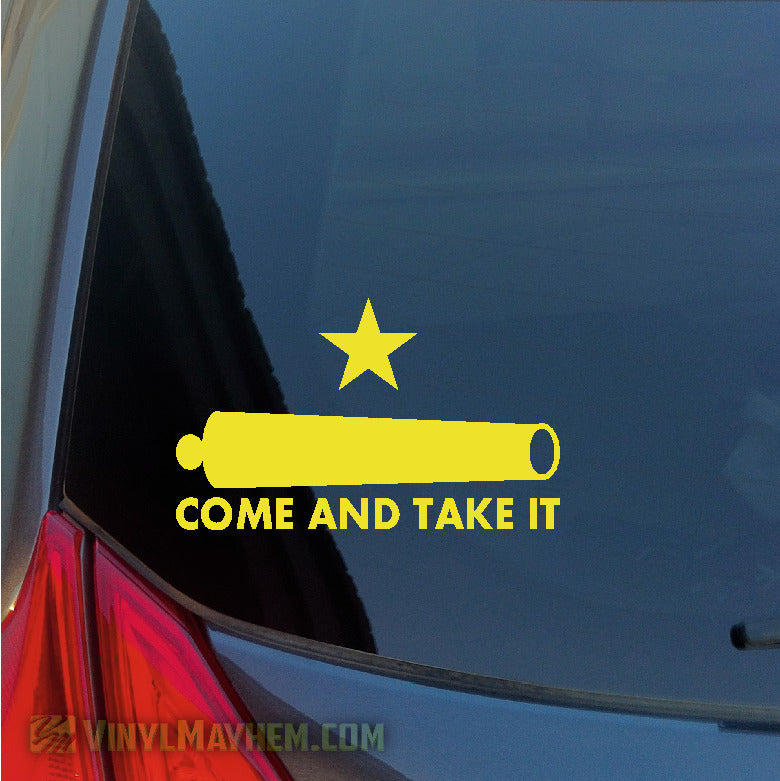 Come And Take It Cannon vinyl sticker online in CA