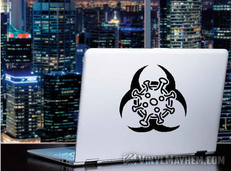 Coronavirus Biohazard warning symbol vinyl stickers