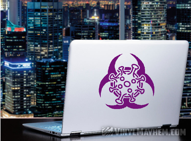 Coronavirus Biohazard warning symbol vinyl stickers