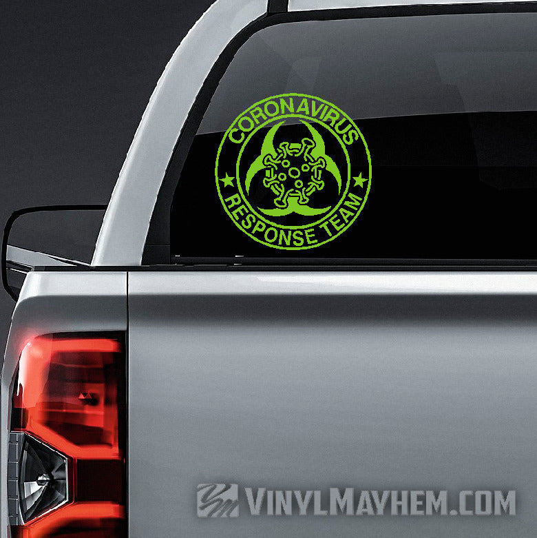 Corona Virus Response Team vinyl sticker in CA