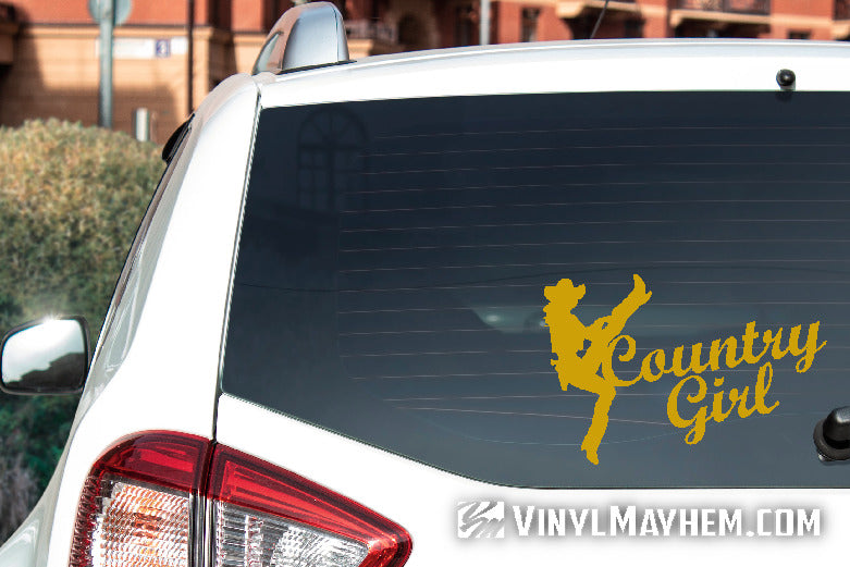 Country Girl vinyl sticker in Hesperia