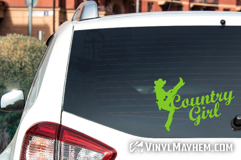 Country Girl vinyl sticker in Hesperia