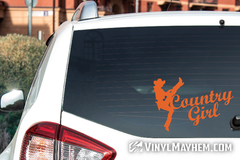 Country Girl vinyl sticker Orange
