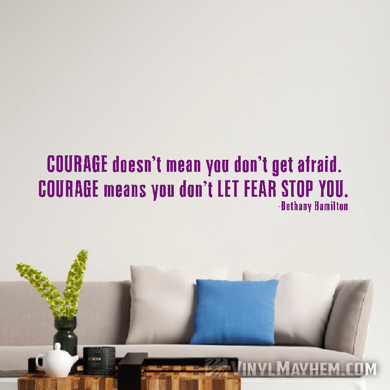 buy Courage quote vinyl sticker