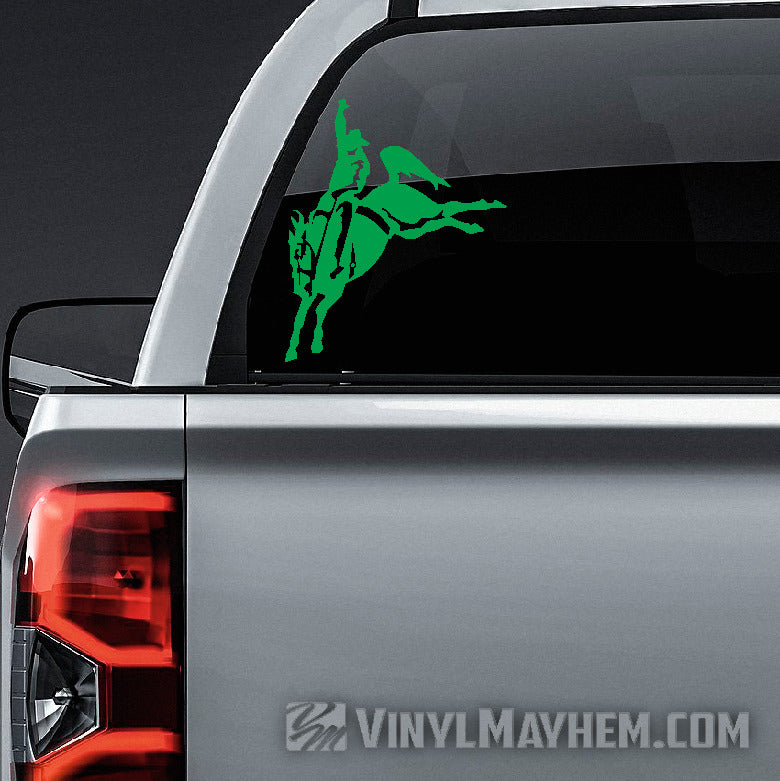 Cowboy Bronco vinyl sticker in USA