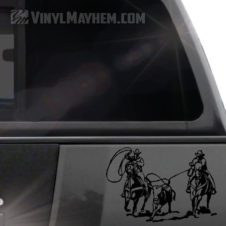 Cowboys Roping vinyl stickers