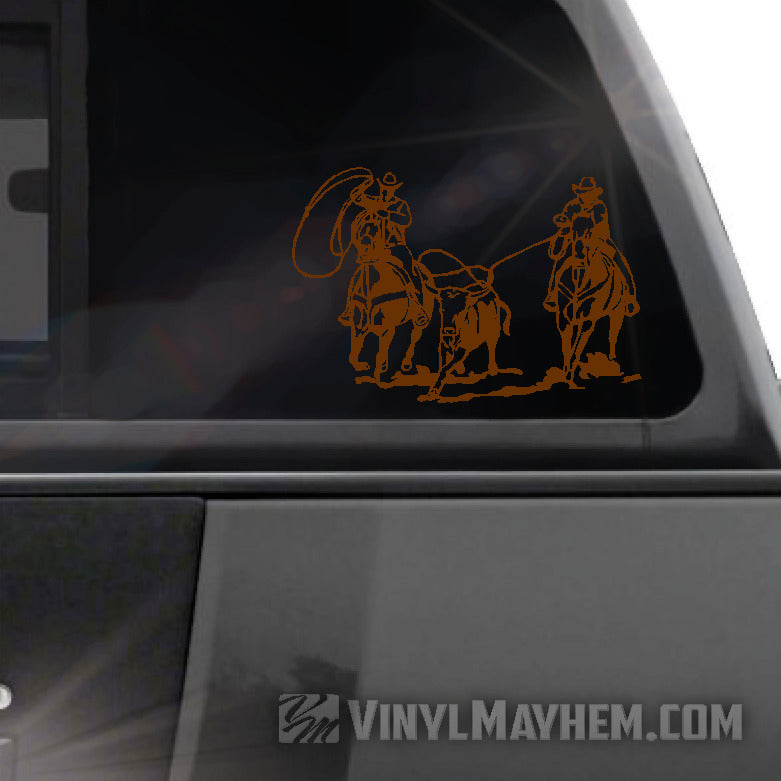 Cowboys Roping vinyl sticker in CA