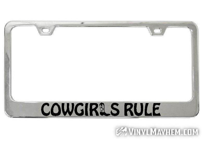 Cowgirls Rule license plate frame online