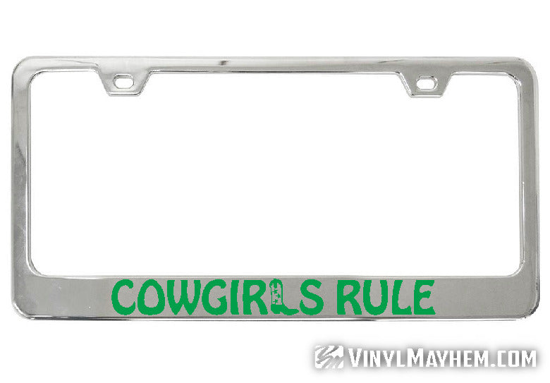Cowgirls Rule license plate frame online