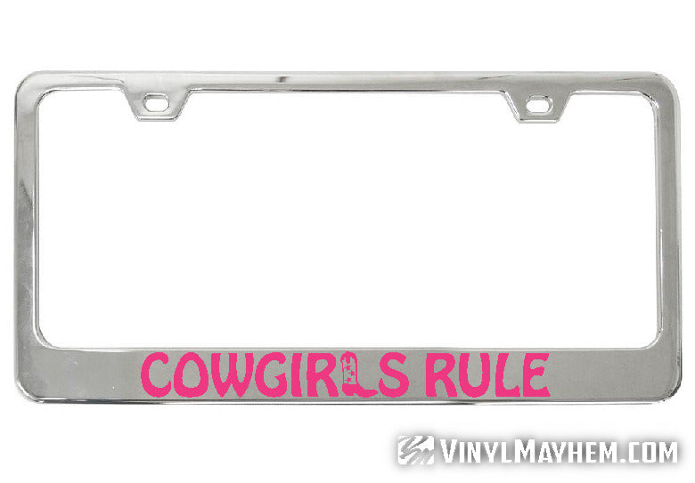 buy Cowgirls Rule license plate frame