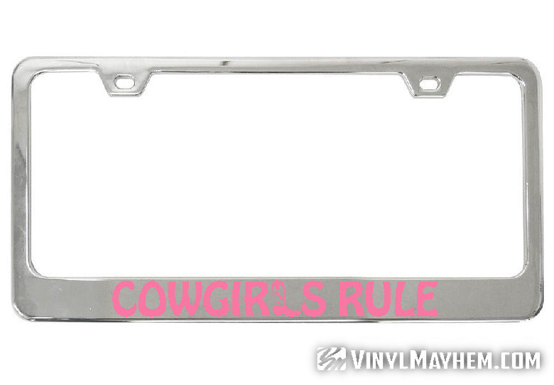 buy online Cowgirls Rule license plate frame