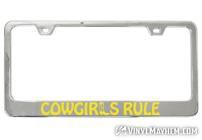 Online Cowgirls Rule license plate frame