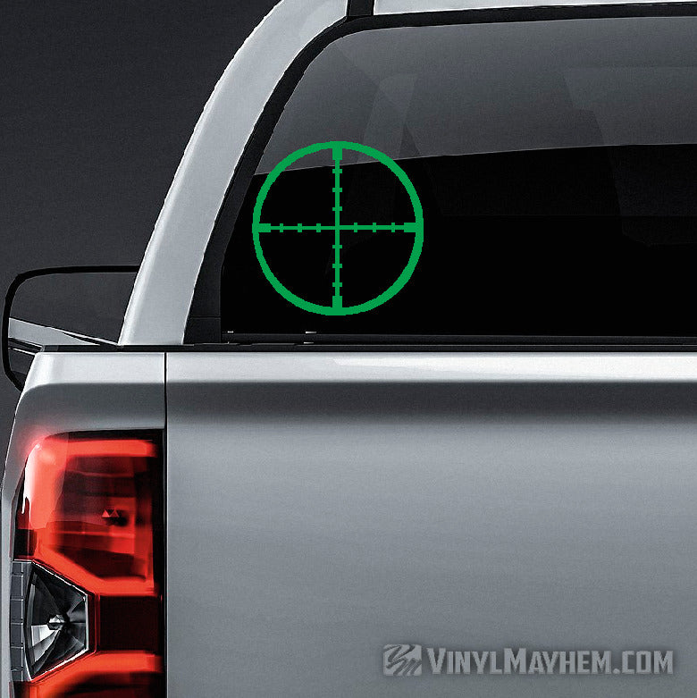 Crosshairs rifle scope vinyl sticker online green